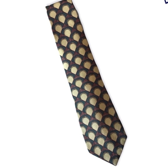 Burberry London Retro Abstract Print Silk Tie - Picture 1 of 8